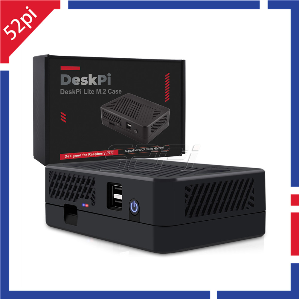 Deskpi Super6C - 52Pi DeskPi Lite NAS Case met